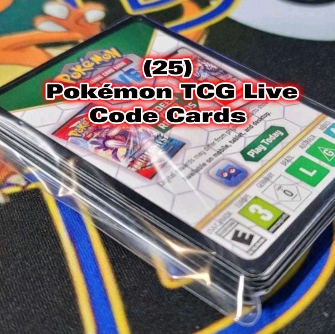 Pokemon TCG Live Code Cards Bundle (25)